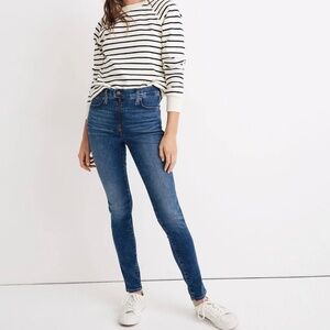 Madewell 10'' High rise roadtripper Jeans Ridgefield Wash Exposed Zipper Sz 26